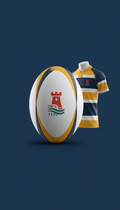 Official Rugby Ball with Mascot Logo